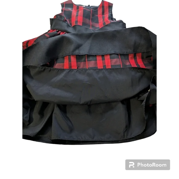 Girls Plaid Dress. Red and Black. 2T. Marmellata - Picture 7 of 9